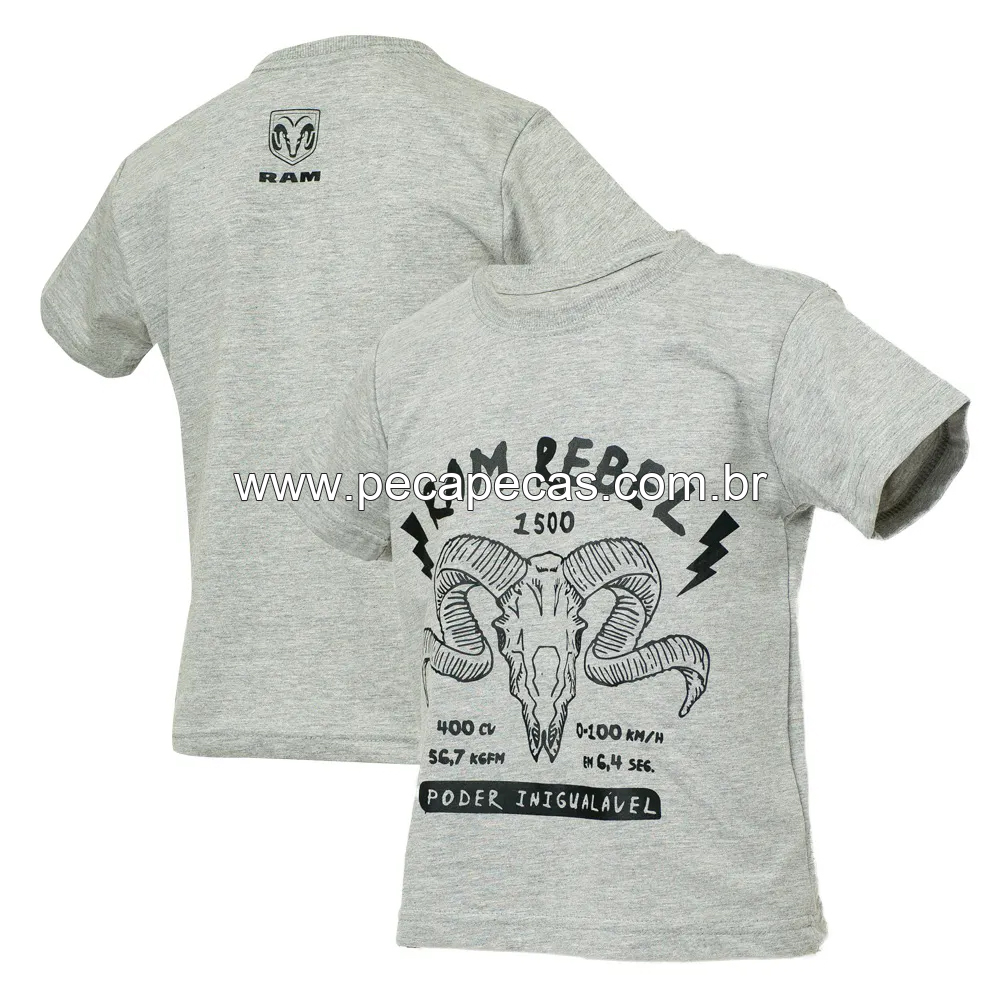Camiseta infantil Ram Rebel Skull - Tam: 2
